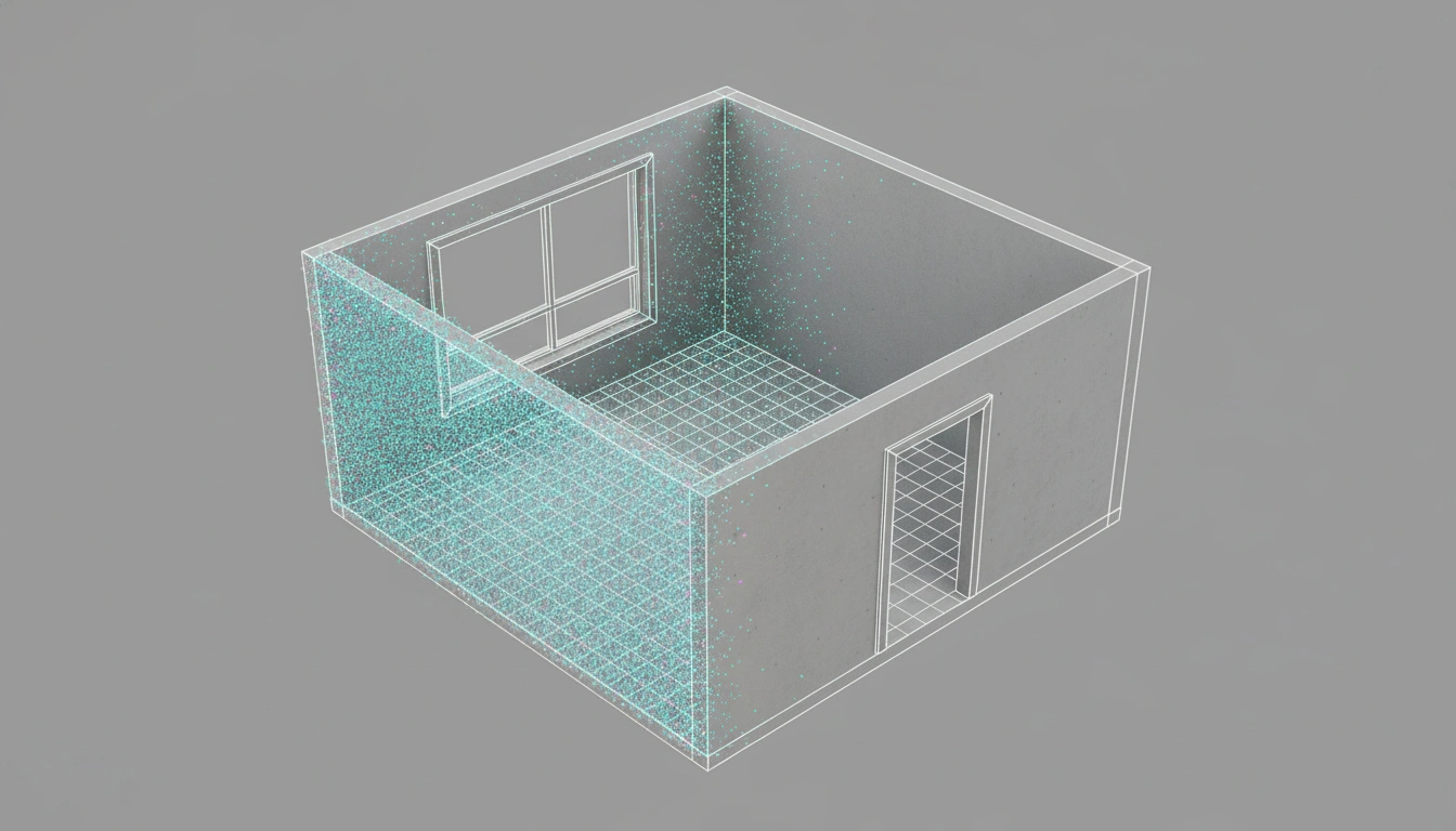 3D laser scan capturing accurate existing building conditions