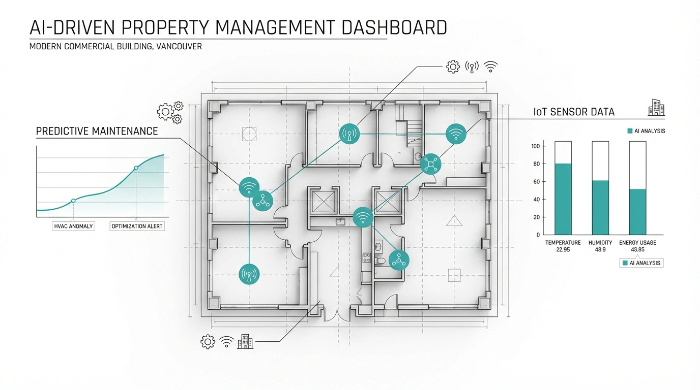 AI predictive maintenance connected to a digital property model in Vancouver