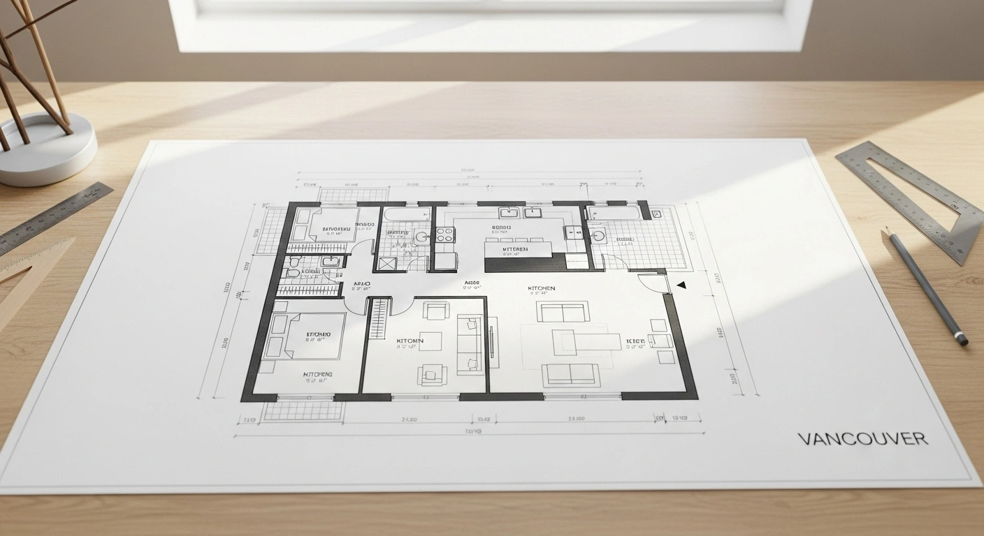 Accurate as-built drawing and floor plan for a Vancouver building