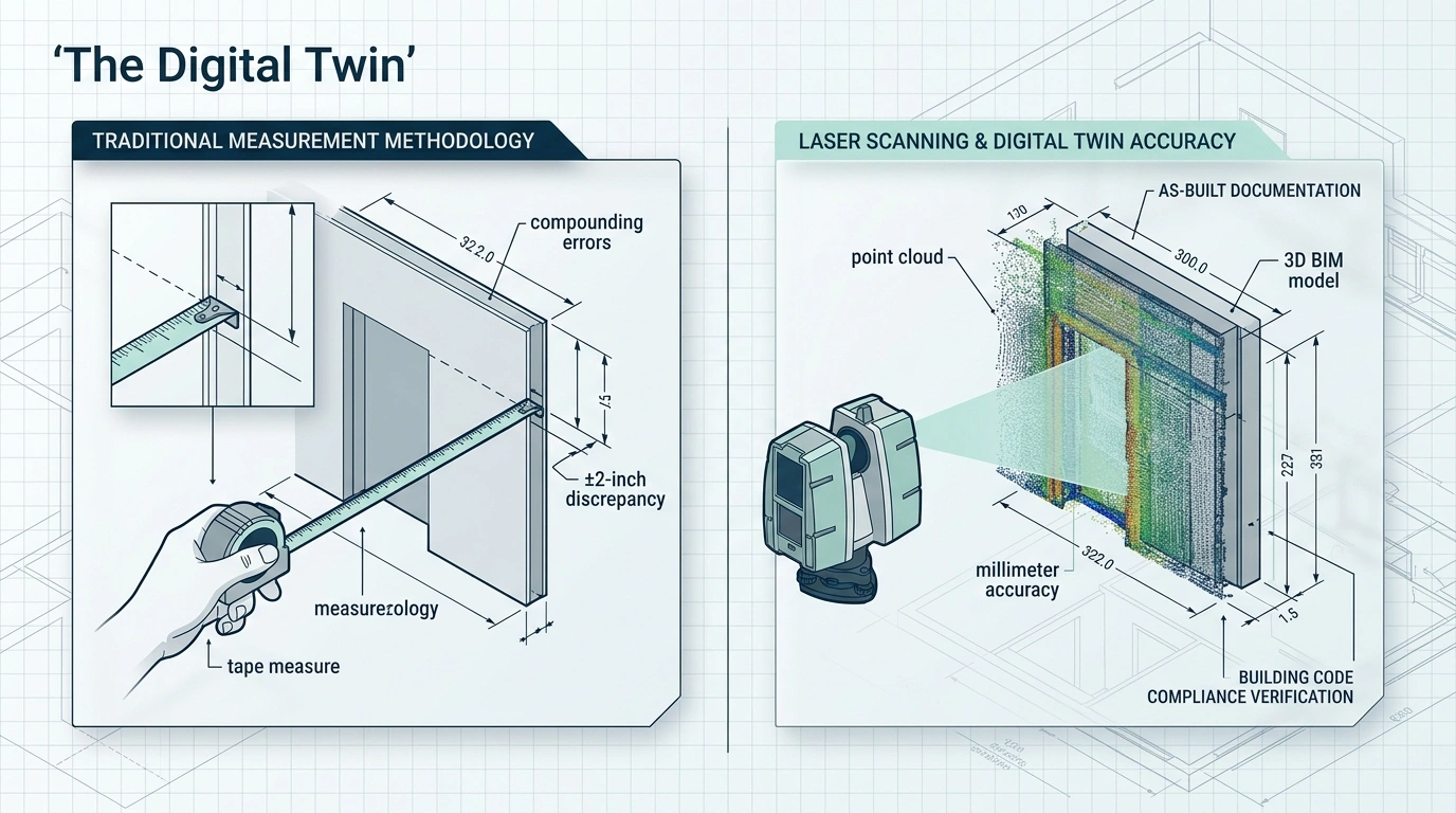 LiDAR versus manual measurement accuracy comparison for Vancouver projects