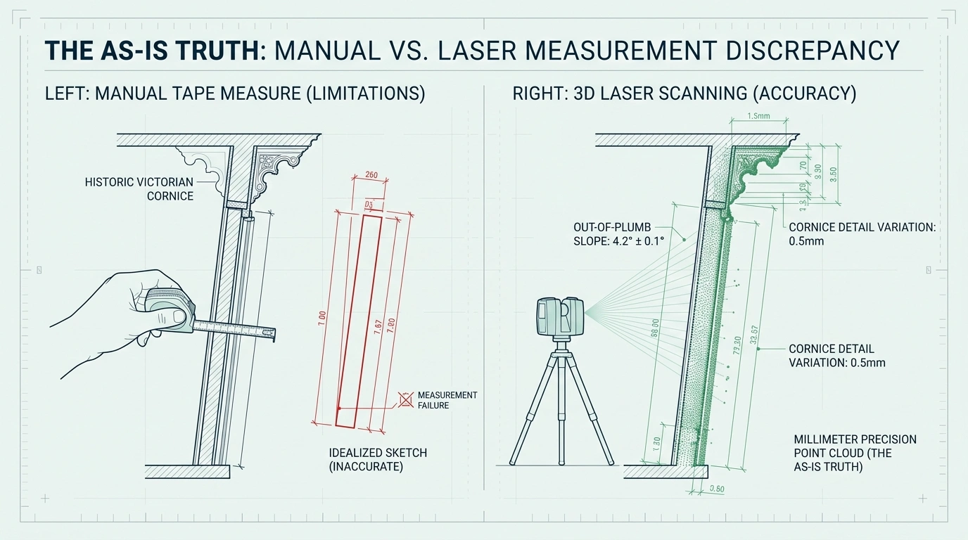 LiDAR versus manual measurement for heritage building documentation