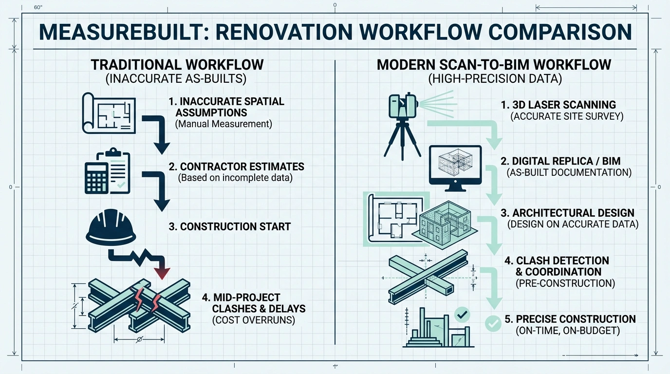 Renovation planning workflow in British Columbia from 3D scanning to coordinated design