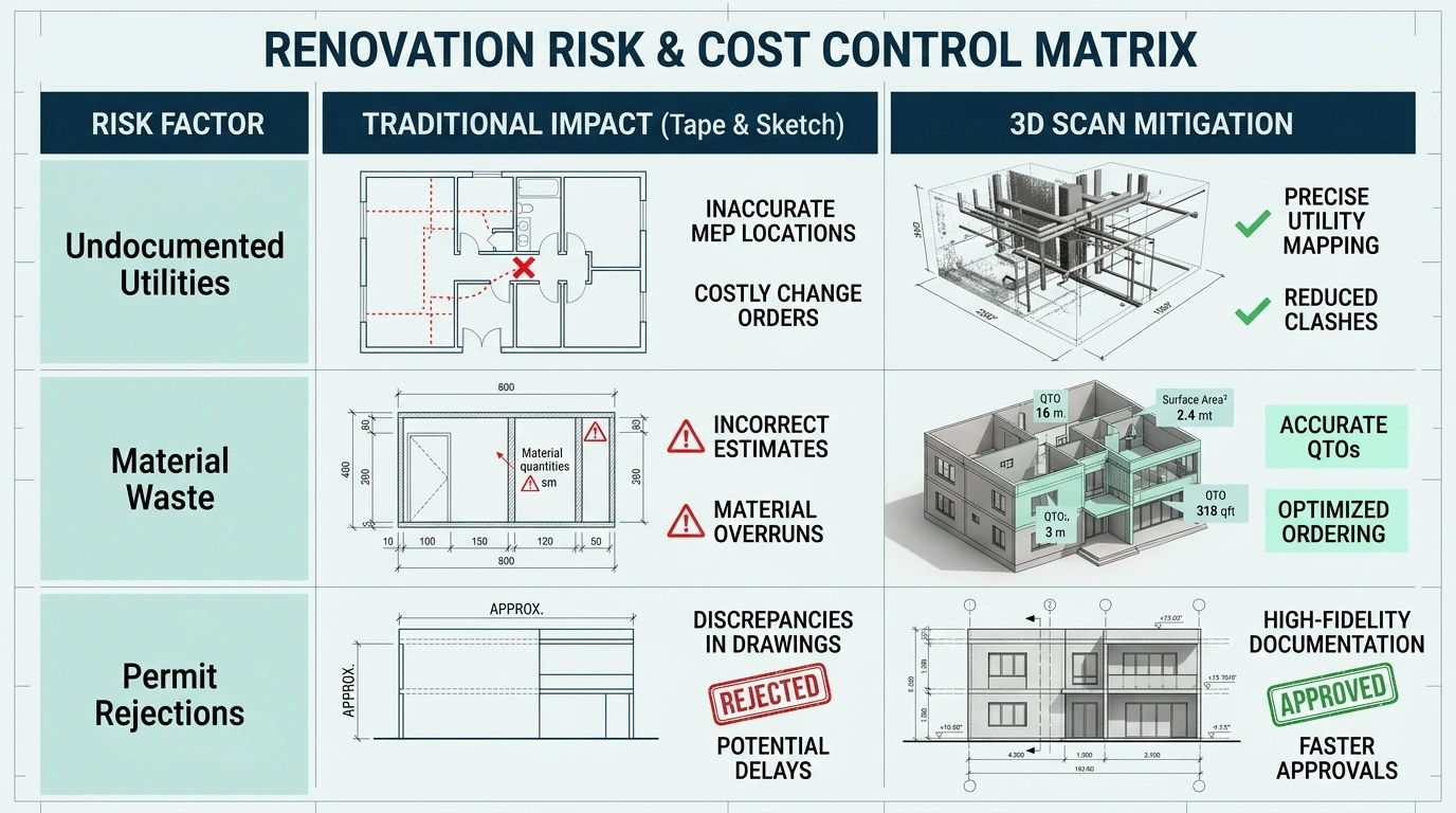 Risk control matrix for renovation planning in British Columbia using accurate as-built data