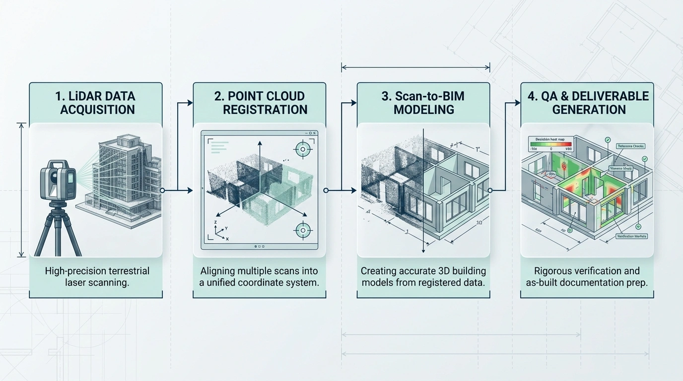 Scan-to-BIM methodology improving project efficiency and documentation accuracy
