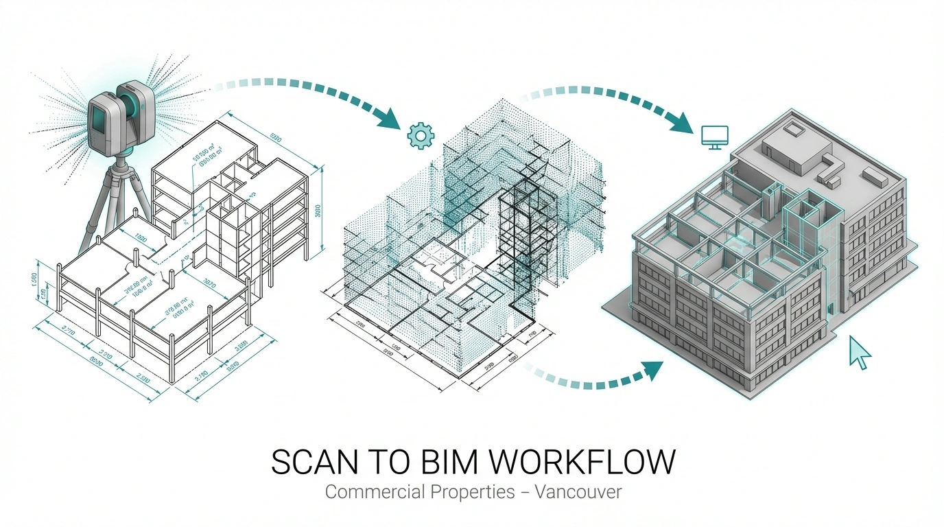 Scan-to-BIM workflow supporting commercial property management and renovation planning