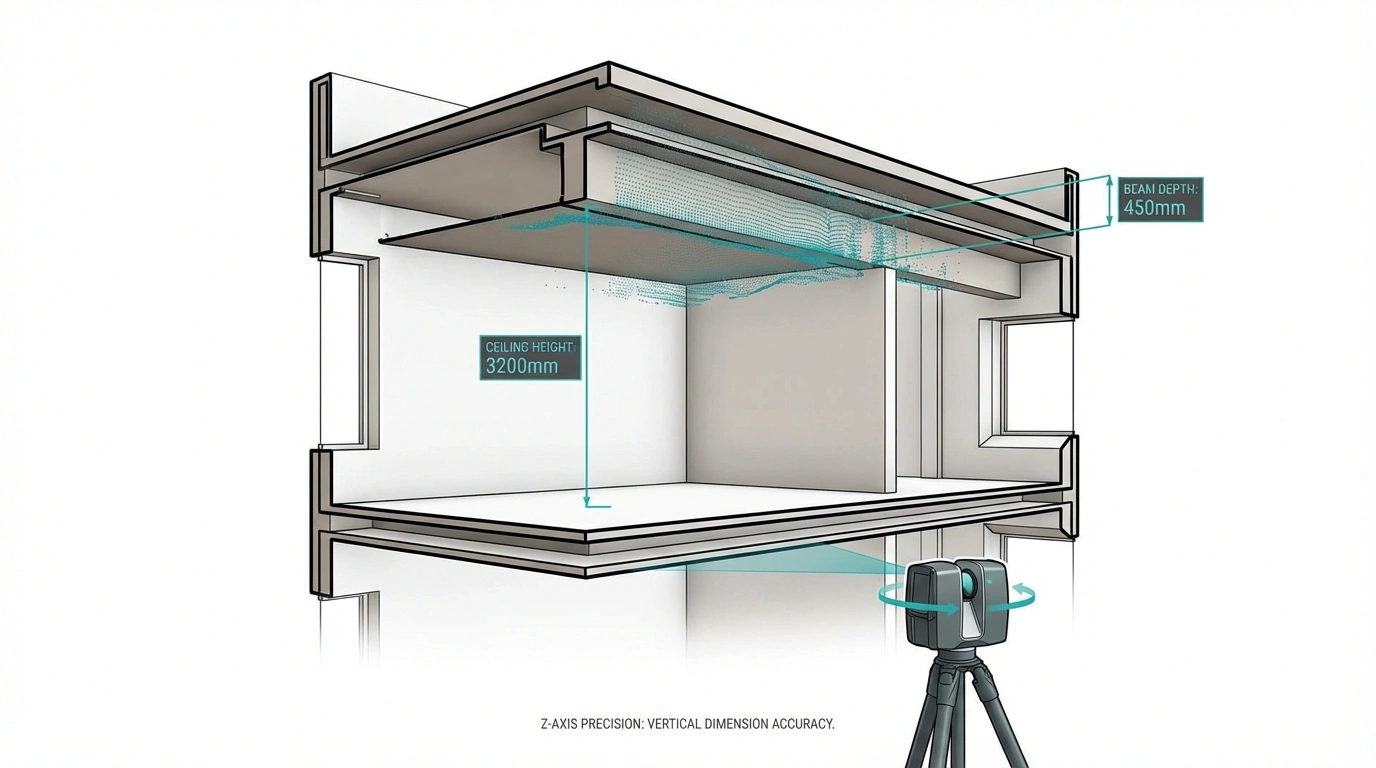 Vertical Z-axis data and building sections needed for accurate as-built documentation